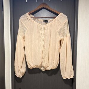 Weavers Cream Sheer Women's Blouse